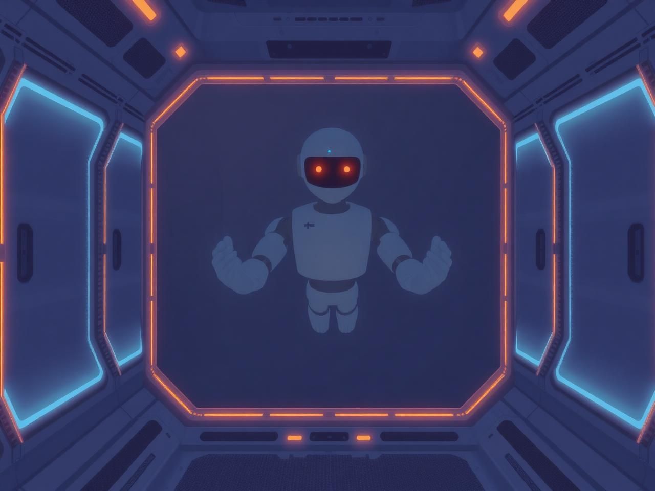 Free-flying robotic arm bending and welding a kilometer-scale wireframe truss in orbit — assembly of space megastructures